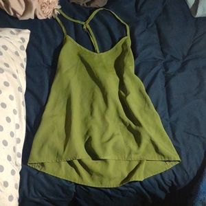 Hollister XXS light fabric green tank top